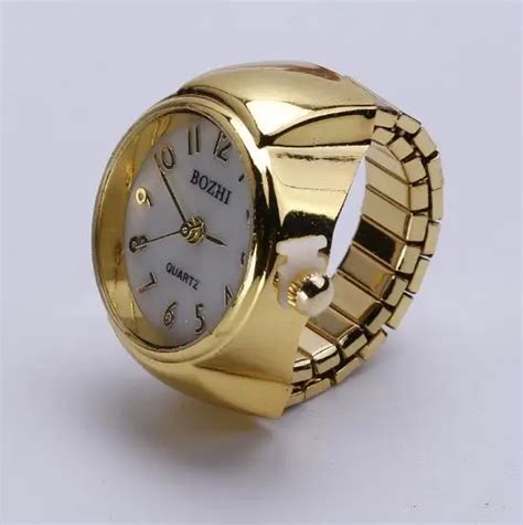 Finger Ring Watch Luxury Quartz Watch Clocks Round Elastic Finger Ring