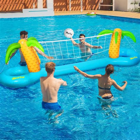 Inflatable Pool Volleyball Game Set With 2 Balls Pool