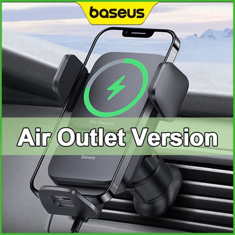 Baseus Car Mount Qi 15w Wireless Phone Charger Auto Alignment Holder