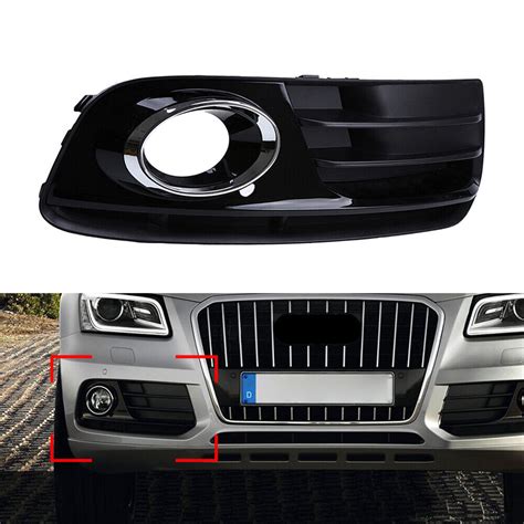 Front Bumper Fog Light Grill Grille Cover Trim For Audi Q5 2013 2017