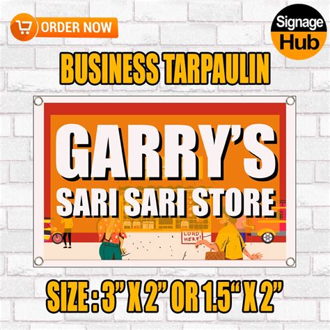 SARI SARI STORE BUSINESS TARPAULIN CUSTOMIZED Your Design 3ft X 2ft