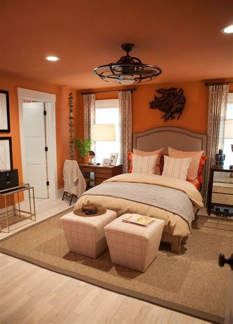 Tour Of The Hgtv Dream Home 2016 Orange Bedroom Walls Bedroom Interior Orange Bedroom Decor