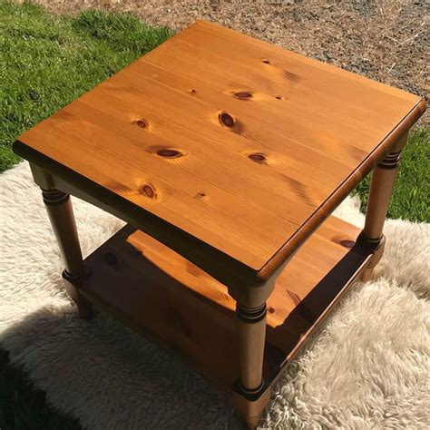 Pine Side Table Etsy