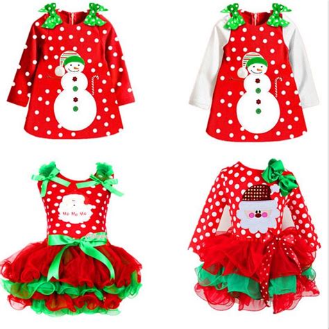 Rouge Bébé Robe Pour Fille Enfants Nouvel An Festival De Noël Santa