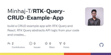 GitHub Minhaj T RTK Query CRUD Example App Build A CRUD Example App