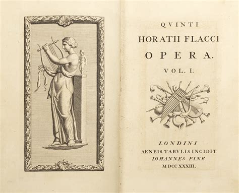 Flacco Quinto Orazio Opera 1733 Books Autographs Prints