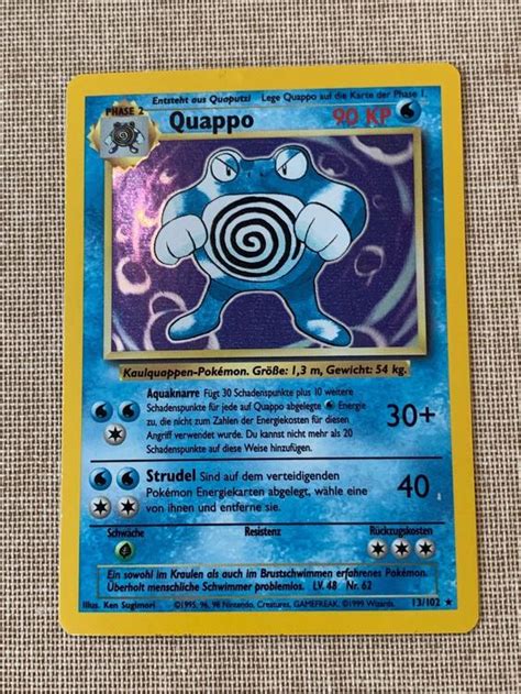 Pokemon Quappo Holo Base Set Deutsch Kaufen Auf Ricardo