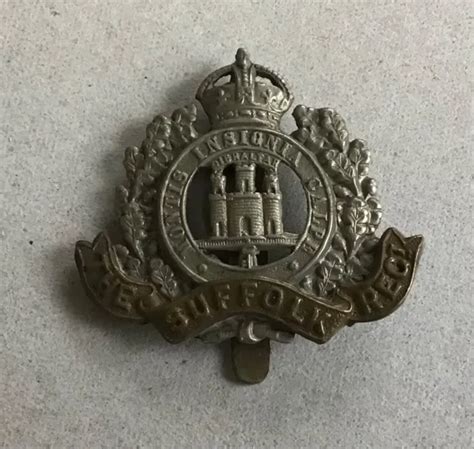 The Suffolk Regiment Wwii Cap Badge Nice Item Picclick Uk