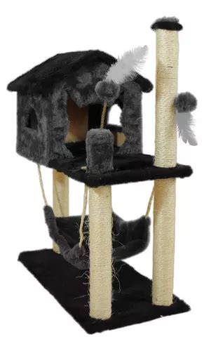 Casa Arranhador Gato Playground Brinquedo Sisal Cinza Mercadolivre