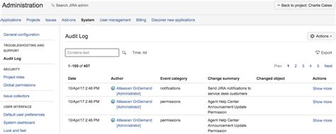 New And Improved Audit Logs Jira Service Management Cloud Atlassian Documentation