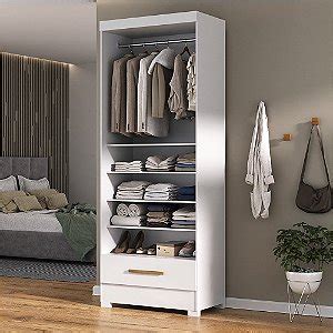 Closet Modulado Abel 2 Gavetas Branco Nature Moville Moville Loja