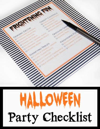 Halloween Party Checklist Printable A Helicopter Mom Halloween