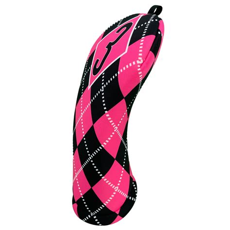 Beejos Hot Pink And Black Argyle Golf Club Head Covers Etsy