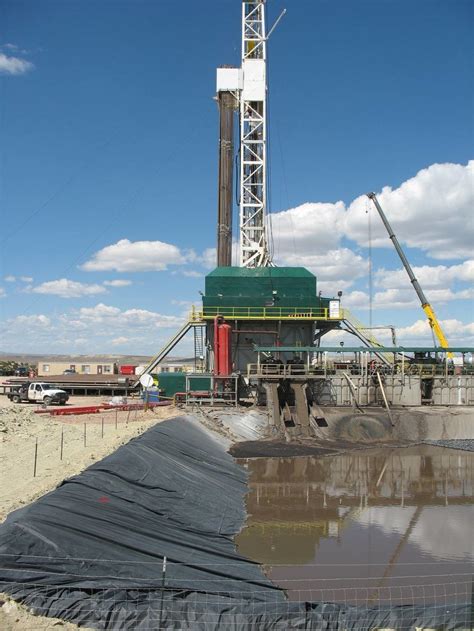 Reserve Pit Adjacent To A Drilling Rig Near La Barge Wyoming Usfws