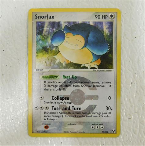 Buy The Pokemon Snorlax Fire Red Leaf Green Reverse Holofoil