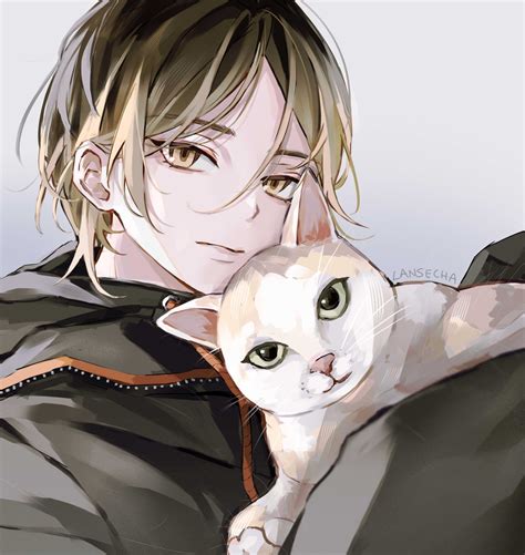 Kenma With A Cat Haikyu R Animeart