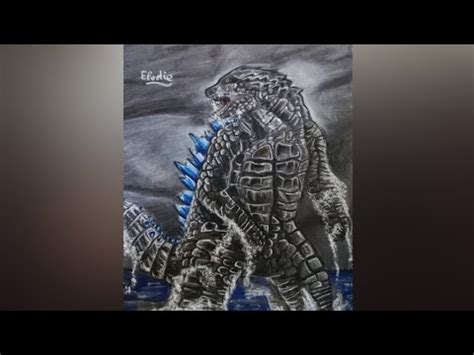 Dessin De Godzilla Speed Drawing Youtube