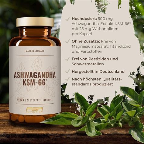 FSA NUTRITION Ashwagandha KSM 66 Kapseln 53 55 G SHOP APOTHEKE