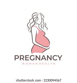 Pregnancy Logo Design Vector Template Pregnant Stock Vector Royalty