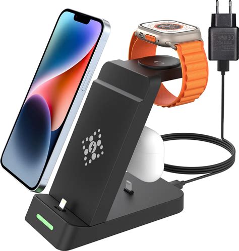 3 in 1 Ladestation für Apple Geräte REOKILY 18W Schnell Ladegerät