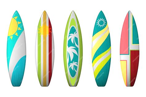 Desenhos De Pranchas De Surf Conjunto De Colorir De Prancha De Surf Vetor Grátis