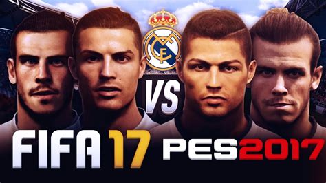 Fifa Vs Pes Real Madrid Faces Comparaison Youtube