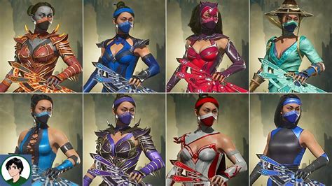 Kitana All Skins Showcase Youtube