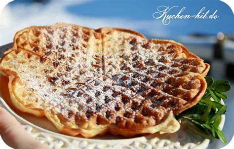 Waffel Rezept Mit Kirschen Und Sahne Klassischer Waffelteig Food