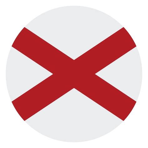 Premium Vector Alabama Circle Flag