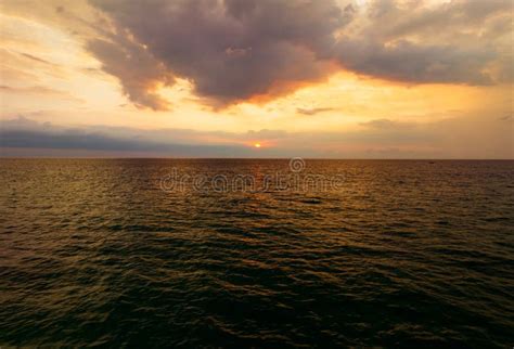 Aerial View Sunset Sky Nature Beautiful Light Sunset Or Sunrise Over