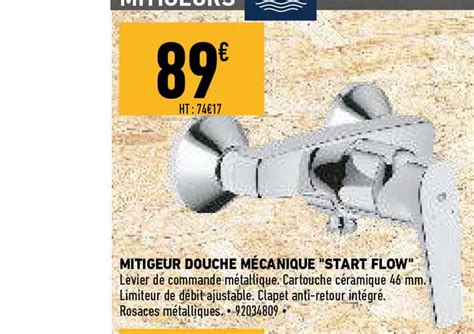 Promo Mitigeur Douche Mécanique start Flow chez Brico Cash