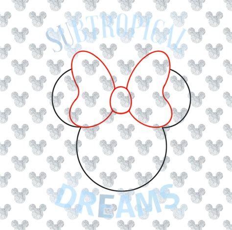 Minnie Mouse Outline SVG Etsy