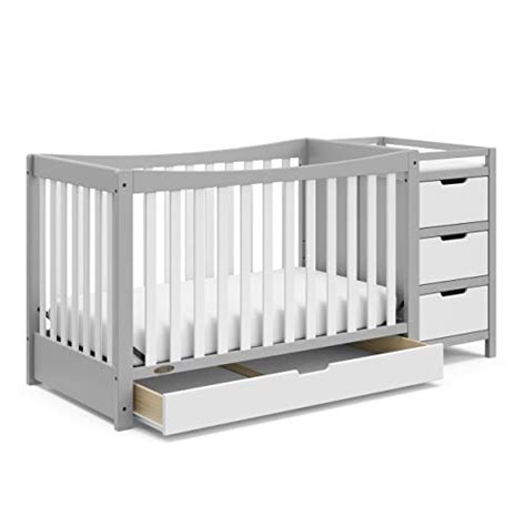 Graco Remi In Convertible Crib Changer With Drawer Pebble Gray