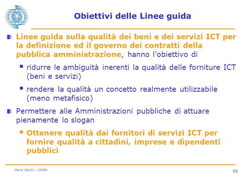 1 Marco Gentili CNIPA ICT Governance In Ambito Pubblico Conoscere Per