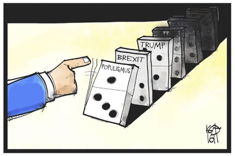 Populismus Domino Von Kostas Koufogiorgos Politik Cartoon TOONPOOL