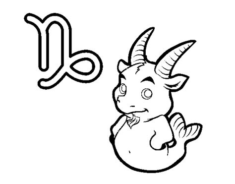 Capricorn Horoscope Coloring Page Coloring Nation