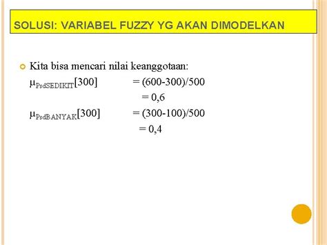 Pertemuan Contoh Penerapan Logika Fuzzy Cara Kerja