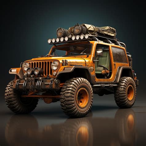 Premium AI Image | jeep off road vehicle with high performance and high horsepower