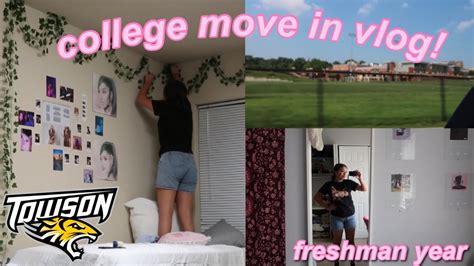 College Dorm Move In Vlog Towson University Paca House West