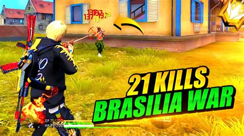 Free Fire Solo Vs Squad Full Gameplay Kills In Brasilia Ff