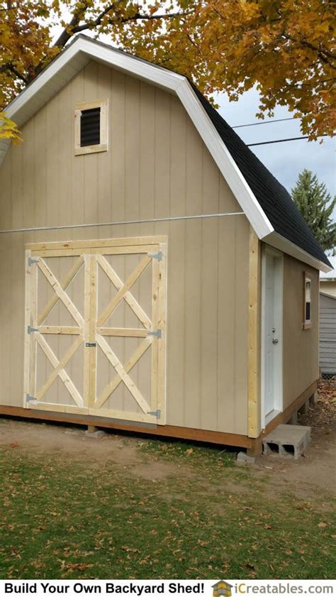 14x16 Gambrel Shed Plans Barn Style Shed Shed Plans Building A Shed