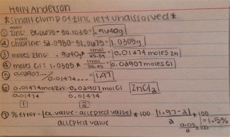 HollyAsChemBlog: Formula of a Chloride Lab