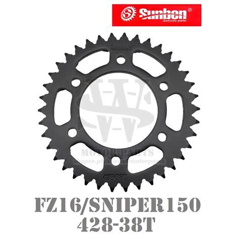 REAR SPROCKET SUNBEN FOR FZ16 SNIPER150 428 38T 40T 42T Shopee