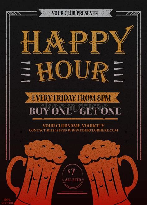 Bar Poster Happy Hour Stock Illustrations 1 404 Bar Poster Happy Hour