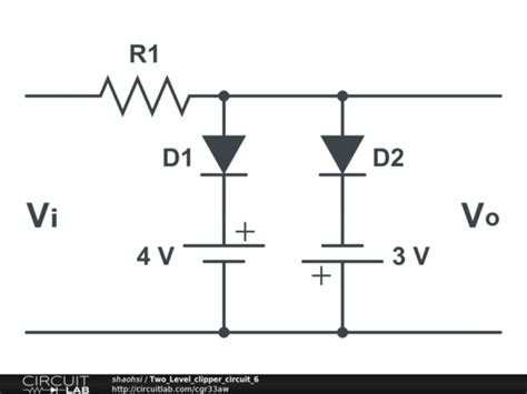 Working Of A Two Level Diode Clipper With The Help Of Circuit Diagram