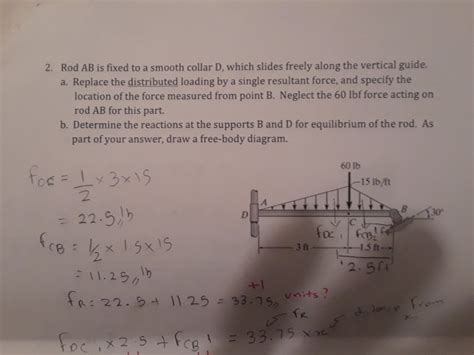 Solved Rod AB Is Fixed To A Smooth Collar D Which Slides Chegg