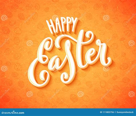 Happy Easter Poster Stock Vector Illustration Of Pattern 111803756