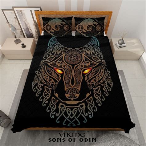 Viking Bedding Set Viking Fenrir Wolf | Viking Sons Of Odin