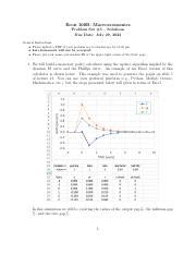 Problemset Summer Solutions V Pdf Econ B Macroeconomics