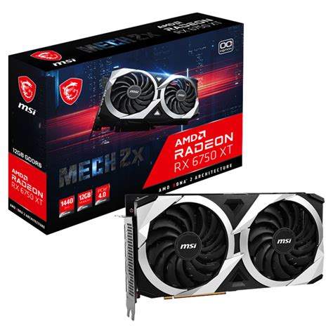 Buy MSI Radeon RX 6750 XT Mech 2X OC 12GB [RX-6750-XT-MECH-2X-12G-OC ...